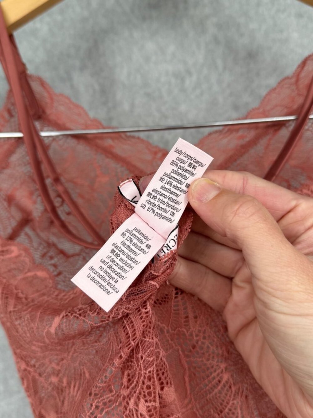 Victorias Secret V Neck Stretch Lace Slip Dress Nightie Size XS Mauve Rose Pink - Picture 7 of 12